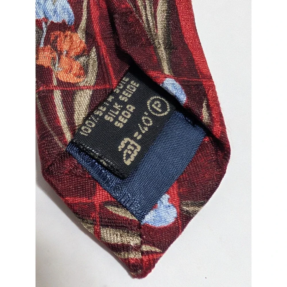 Ermenegildo Zegna 100% Silk Necktie Multicolor Floral All Over Italy‎ 57